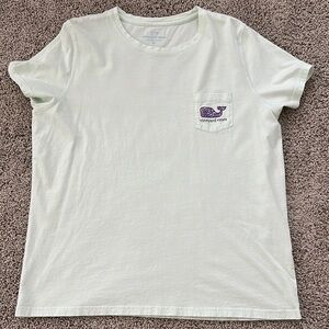 Vineyard Vines Mint Green Tee with Purple Logo
